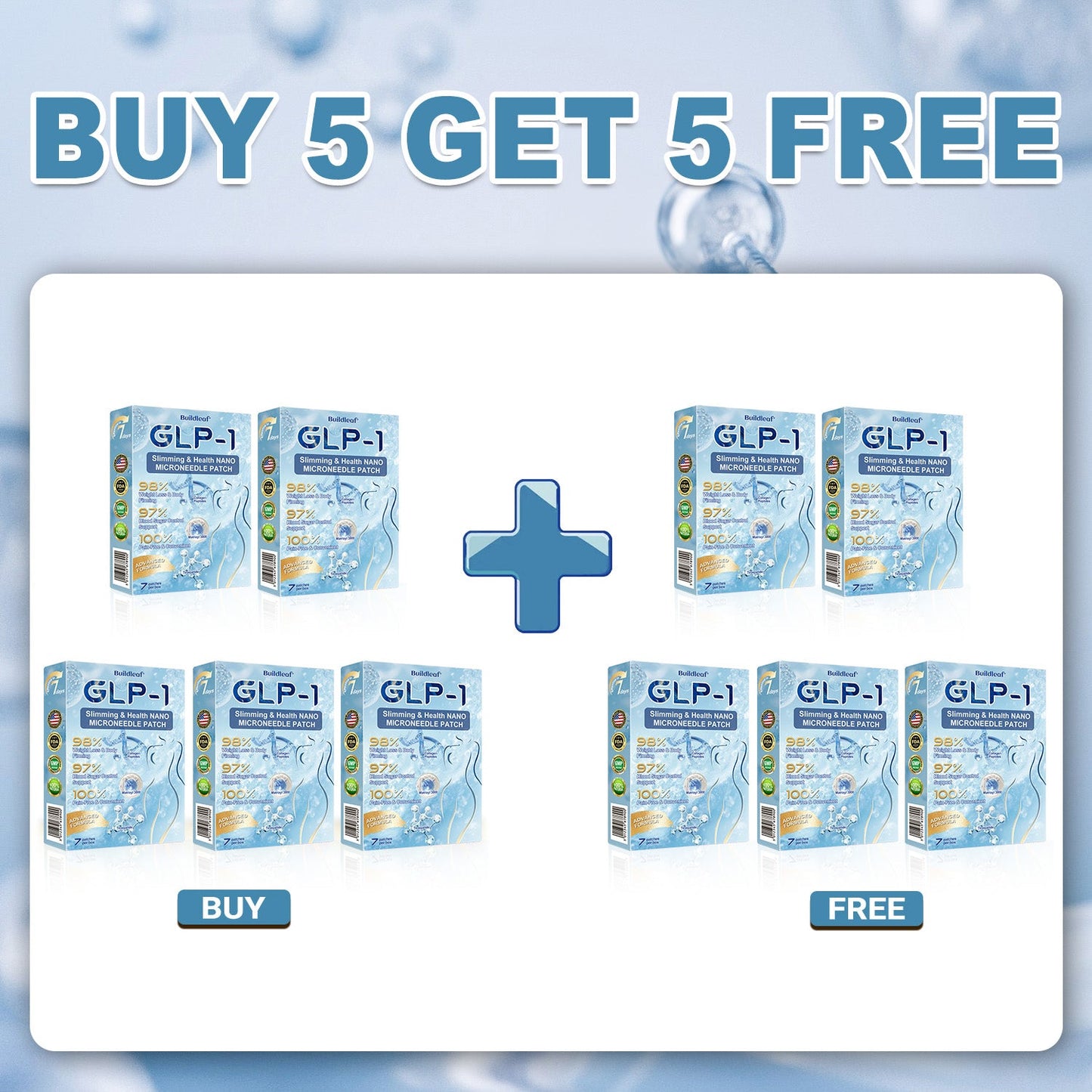 FDA Store🏥| 𝐵uil𝗱𝐿ea𝐟® 𝑺𝑀𝗚T-𝑮𝐋𝑃-1 𝐒limming & 𝐻ealth 𝑁ano 𝑀icroneedle 𝑃atch with Collagen & Matrixyl 3000 丨Obesity,Cardiovascular Diseas, Diabetes, Sleep Apnea, Joint Problems and More