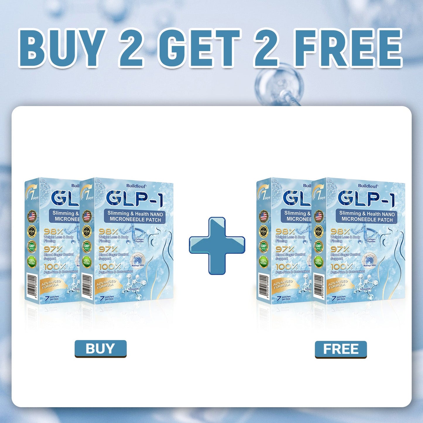 FDA Store🏥| 𝐵uil𝗱𝐿ea𝐟® 𝑺𝑀𝗚T-𝑮𝐋𝑃-1 𝐒limming & 𝐻ealth 𝑁ano 𝑀icroneedle 𝑃atch with Collagen & Matrixyl 3000 丨Obesity,Cardiovascular Diseas, Diabetes, Sleep Apnea, Joint Problems and More