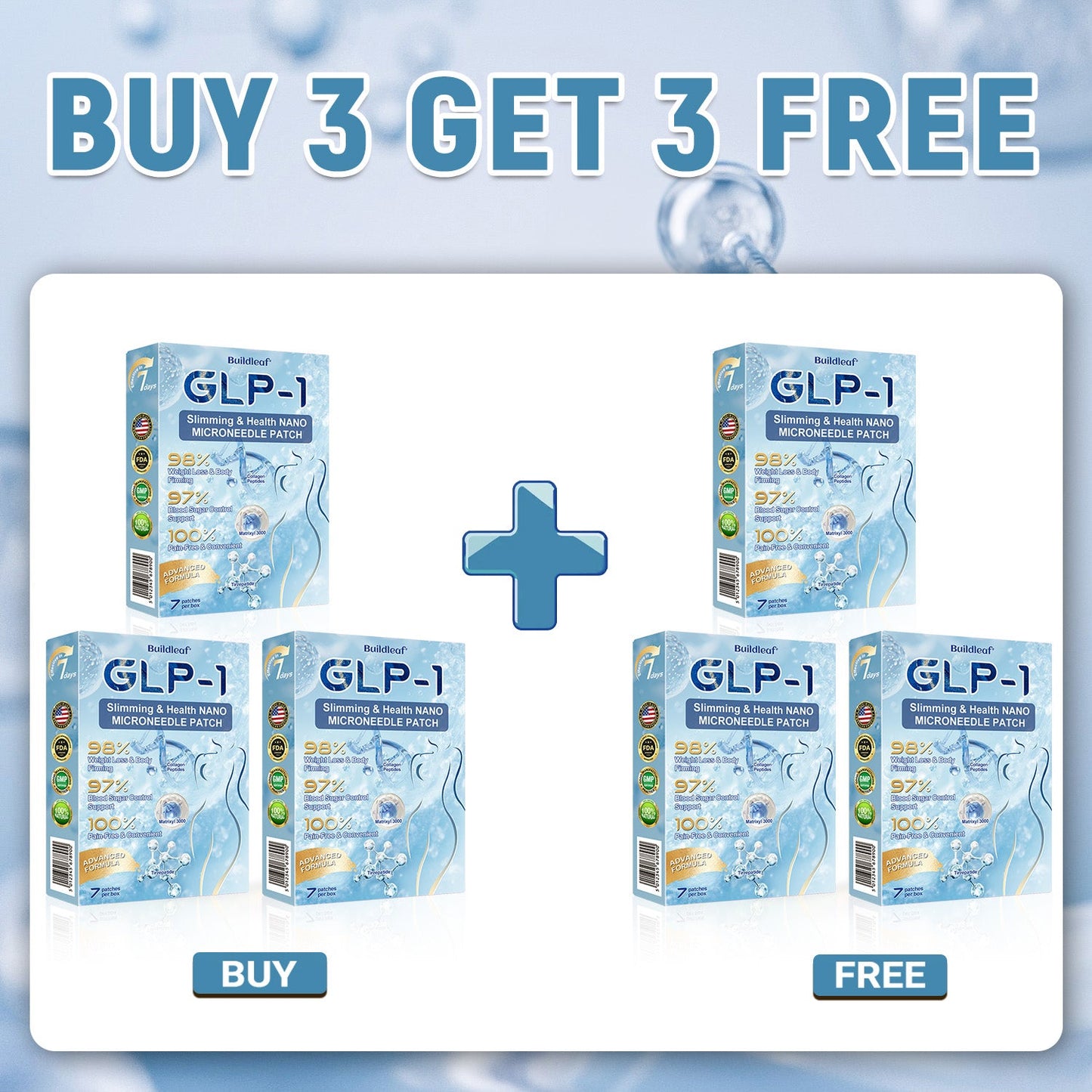 FDA Store🏥| 𝐵uil𝗱𝐿ea𝐟® 𝑺𝑀𝗚T-𝑮𝐋𝑃-1 𝐒limming & 𝐻ealth 𝑁ano 𝑀icroneedle 𝑃atch with Collagen & Matrixyl 3000 丨Obesity,Cardiovascular Diseas, Diabetes, Sleep Apnea, Joint Problems and More